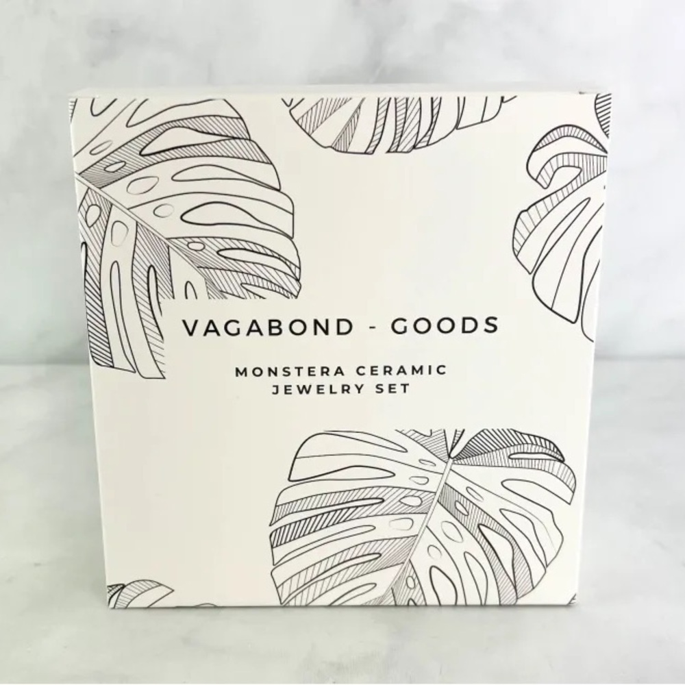 Vagabond Monstera Leaf Trays - Pink, White, Green - Picture 2 of 2